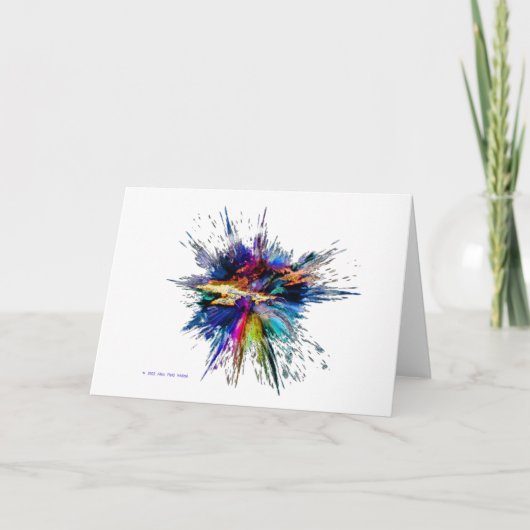 "Flash Feathers" Folded Wenskaart Kaart (Voorkant)