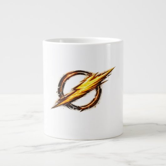 Flash geïnspireerd logo grote koffiekop (Voorkant)