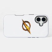 Flash geïnspireerd logo iPhone 16 hoesje (Achterkant horizontaal)