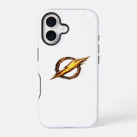 Flash geïnspireerd logo iPhone 16 hoesje (Achterkant)