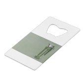 Flash granaat creditkaart flessenopener (Voorkant Gekanteld)