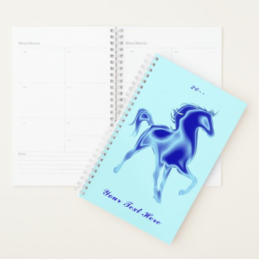 Flash Horse Planner met aangepaste tekst en jaar (Display)