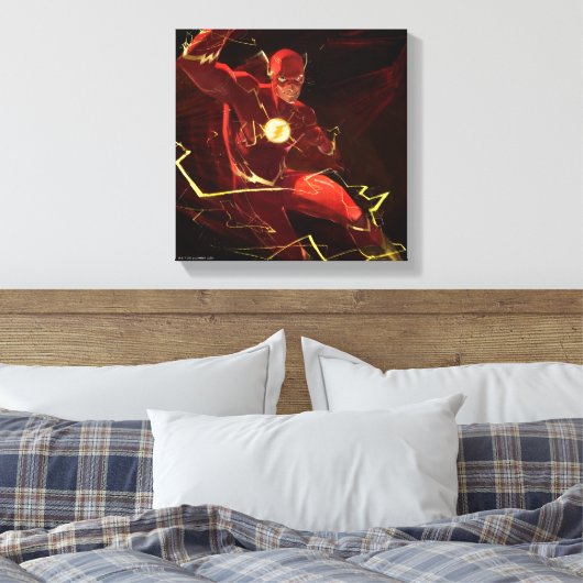 Flash-illustratie van oneindige crisis canvas afdruk (Insitu (Slaapkamer))