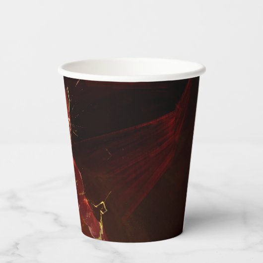 Flash-illustratie van oneindige crisis papieren bekers (Achterkant)