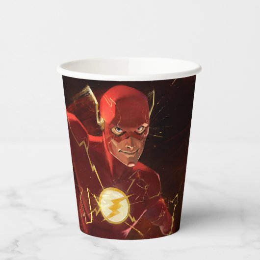 Flash-illustratie van oneindige crisis papieren bekers (Links)