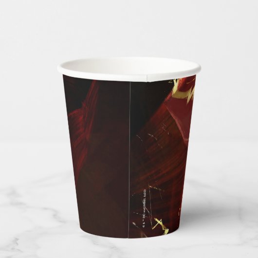 Flash-illustratie van oneindige crisis papieren bekers (Rechts)