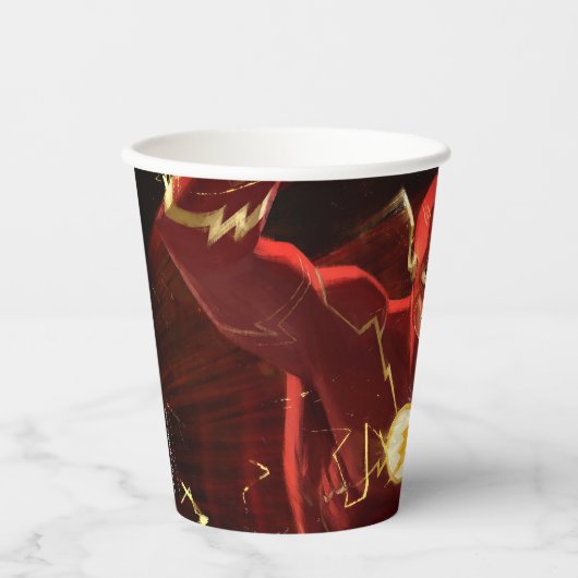 Flash-illustratie van oneindige crisis papieren bekers (Voorkant)