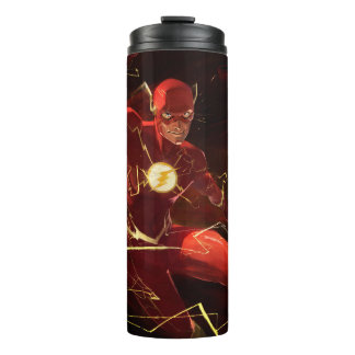 Flash-illustratie van oneindige crisis thermosbeker