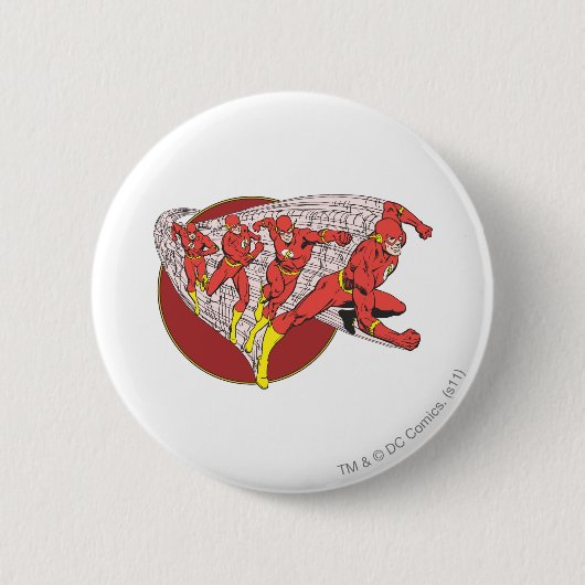 Flash in beweging ronde button 5,7 cm (Voorkant)