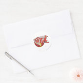 Flash in beweging ronde sticker (Envelop)