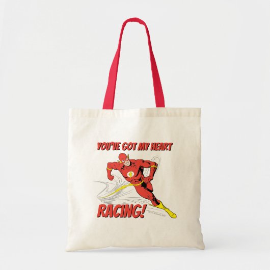 Flash - Je hart gaat tekeer met Valentijn Tote Bag (Voorkant)