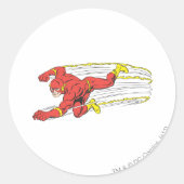 Flash Lunges links Ronde Sticker (Voorkant)