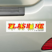 Flash Me bumper sticker (Op auto)