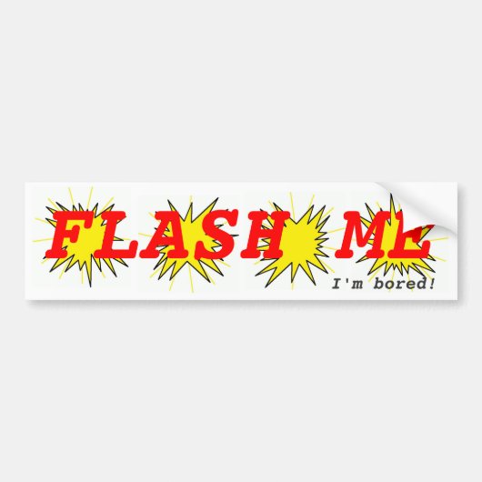 Flash Me bumper sticker (Voorkant)