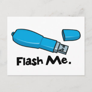 flash me flash drive ontwerp briefkaart