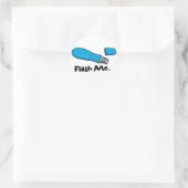flash me flash drive ontwerp ronde sticker (Tas)