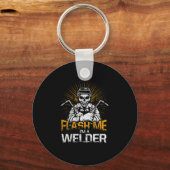 Flash Me I A Welder Skull Welding Tools Sleutelhanger (Voorkant)
