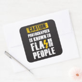Flash-mensen - vierkante sticker (Envelop)