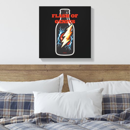 Flash of Genius Canvas Afdruk (Insitu (Slaapkamer))