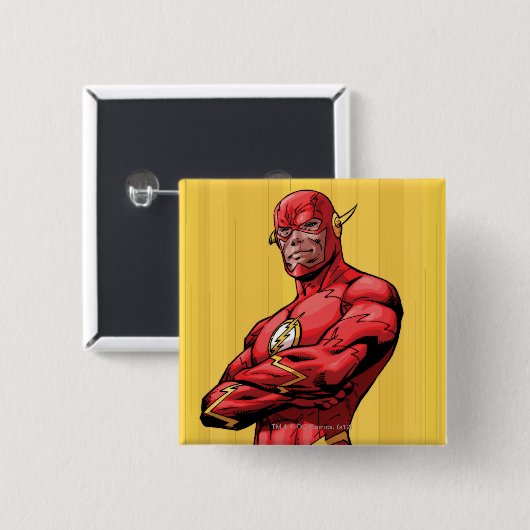 Flash Permanent Vierkante Button 5,1 Cm (Voorkant /achterkant)