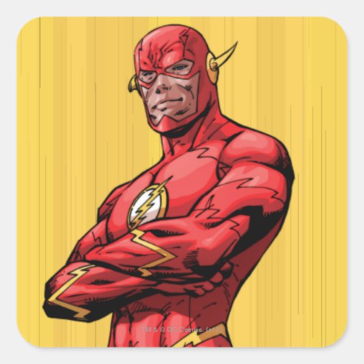 Flash Permanent Vierkante Sticker (Voorkant)