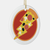 Flash Pizza Keramisch Ornament (Rechts)