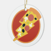 Flash Pizza Keramisch Ornament (Links)