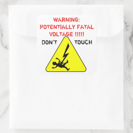 Flash Protection-Sticker Vierkante Sticker (Tas)