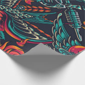  Flash-tattoos naadloos patroon  Cadeaupapier (Hoek)