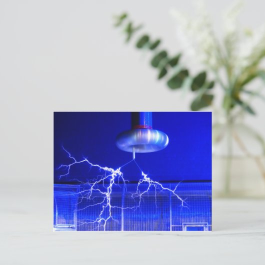 Flash Tesla Coil... Briefkaart (Staand voorkant)