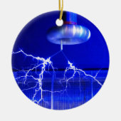 Flash Tesla Coil... Keramisch Ornament (Voorkant)