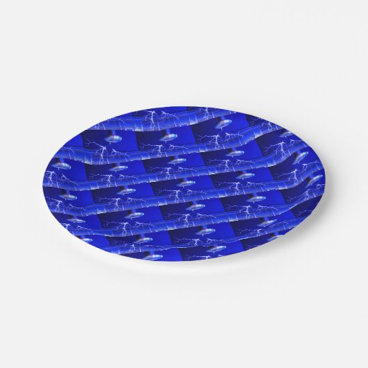 Flash Tesla Coil... Papieren Bordje (Gekanteld)