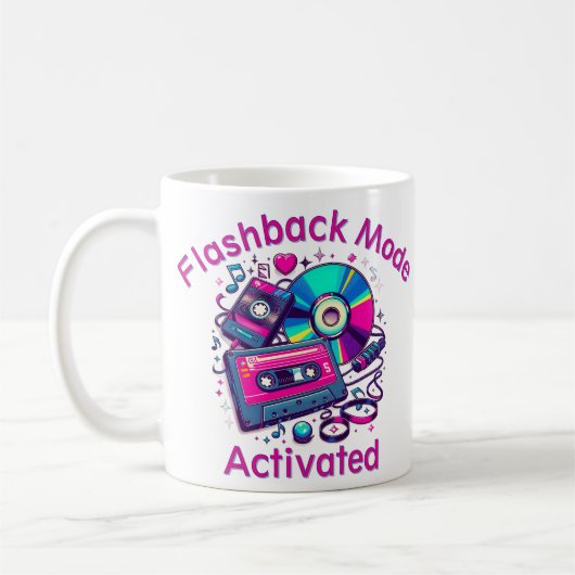 Flashback-modus: geactiveerd – Retro Music Lover Koffiemok (Links)