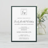 FLASHE GROENE FLUWEEL ZIJDE UW LOGO WORKSHOP EVENE KAART (Staand voorkant)