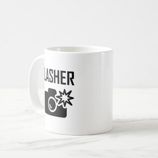 Flasher Grappige Mok (Voorkant links)