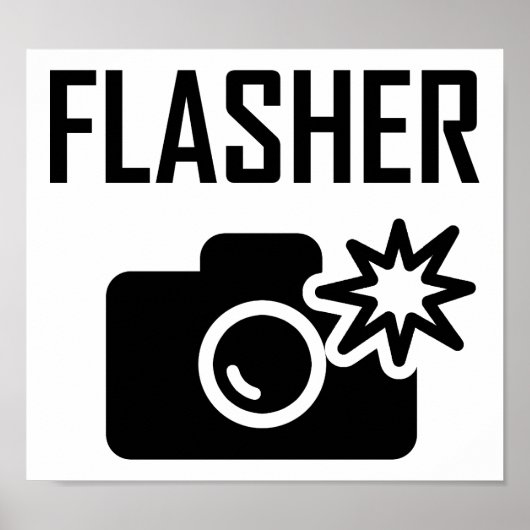 Flasher Grappige Poster (Voorkant)