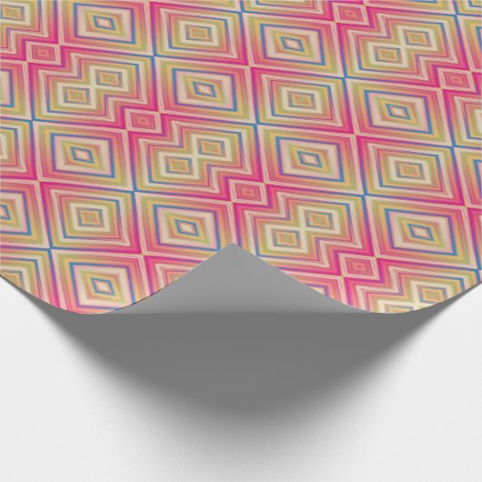 Flashes van Pinks Alternative Diamond Pattern Cadeaupapier (Hoek)
