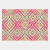 Flashes van Pinks Alternative Diamond Pattern Inpakpapier Vel (Voorkant 3)