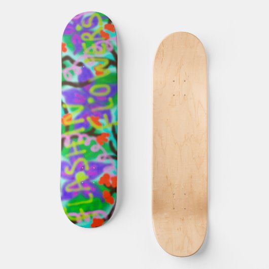 Flashin Flowers Graffiti Skateboard (Voorkant)
