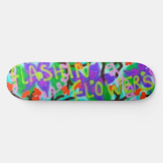 Flashin Flowers Graffiti Skateboard (Horizontaal)