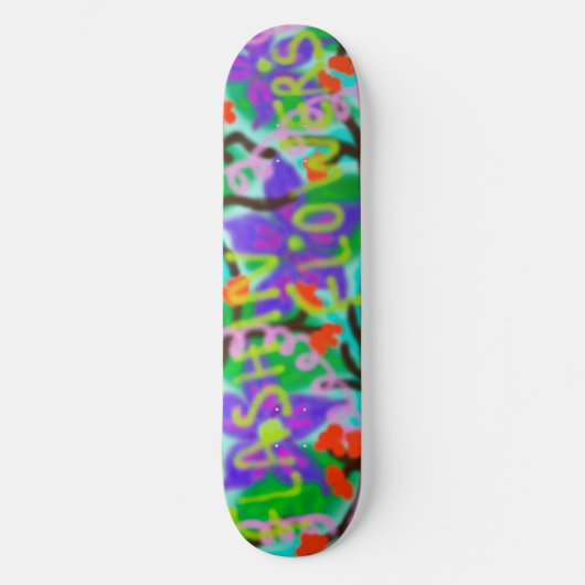 Flashin Flowers Graffiti Skateboard (Voorkant)