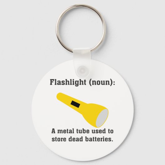 Flashlight definitie grappige t-shirts en meer. sleutelhanger (Voorkant)
