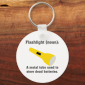 Flashlight definitie grappige t-shirts en meer. sleutelhanger (Voorkant)