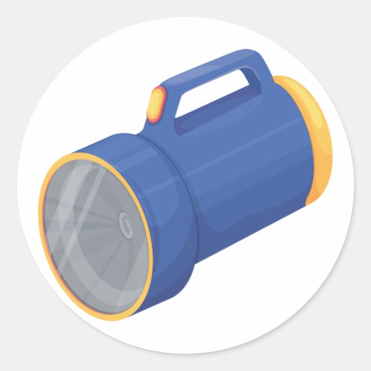 Flashlight Ronde Sticker (Voorkant)