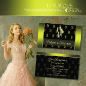 Flashy Black and Yellow met Monogram Professional Visitekaartje