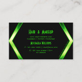 Flashy Black en Shimmery Green met Logo stijlvol Visitekaartje (Achterkant)