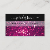 Flashy Black Pink Paars Sparkle Glamoureus Visitekaartje (Voorkant)
