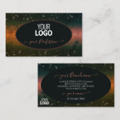 Flashy Colorful Galaxy en Glitter Stars met Logo Visitekaartje (Voorkant / Achterkant)