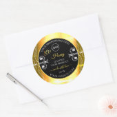Flashy Dazzling Gold Black Product Labels toevoege (Envelop)