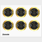 Flashy Dazzling Gold Black Product Labels toevoege (Vel)